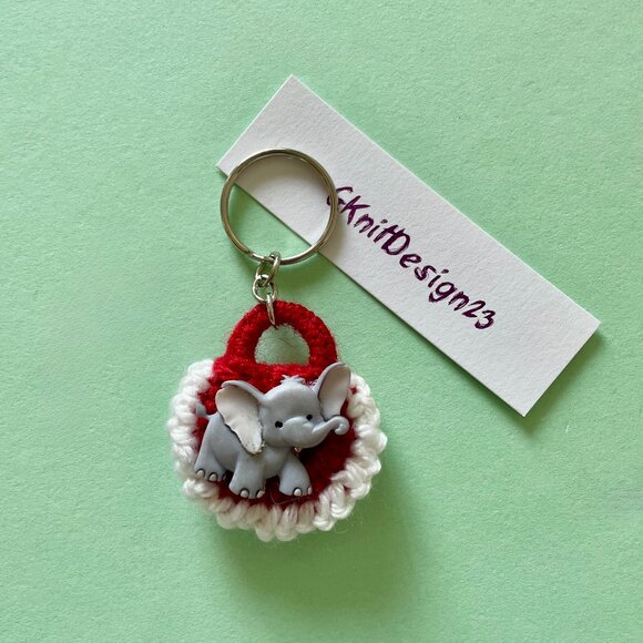 Little Keychain Charm, Crochet Handmade Backpack Charm - Picture 2 of 8